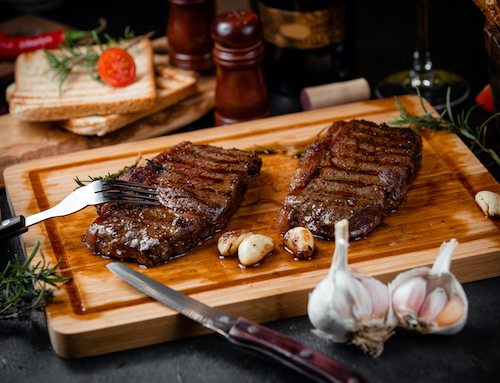 grilled marked steak