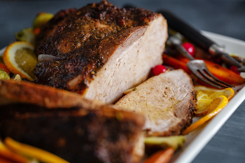 Roast prepared in the oven