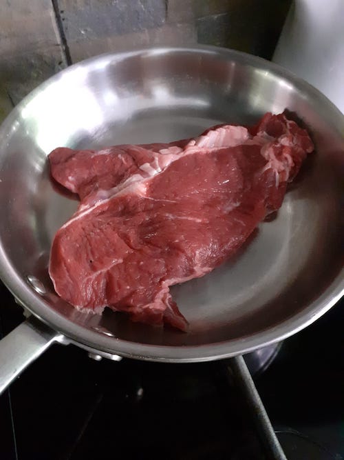 Place the meat