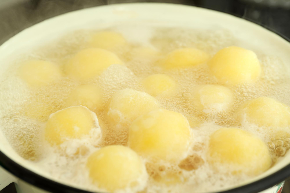Cooking vegetables by boiling