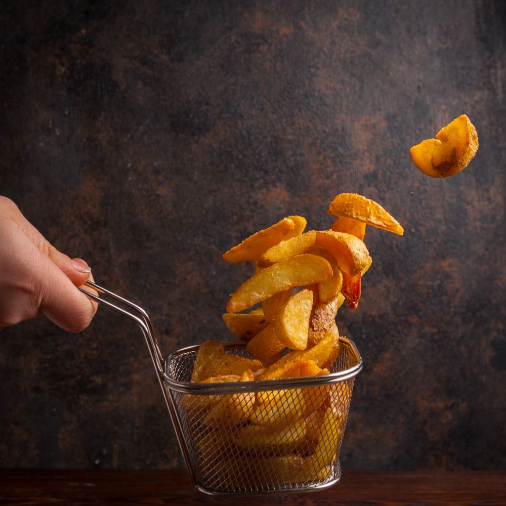 Frying vegetables