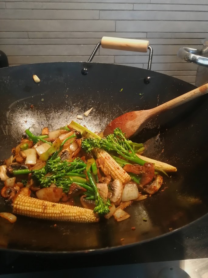 The technique of stir-fried vegetables
