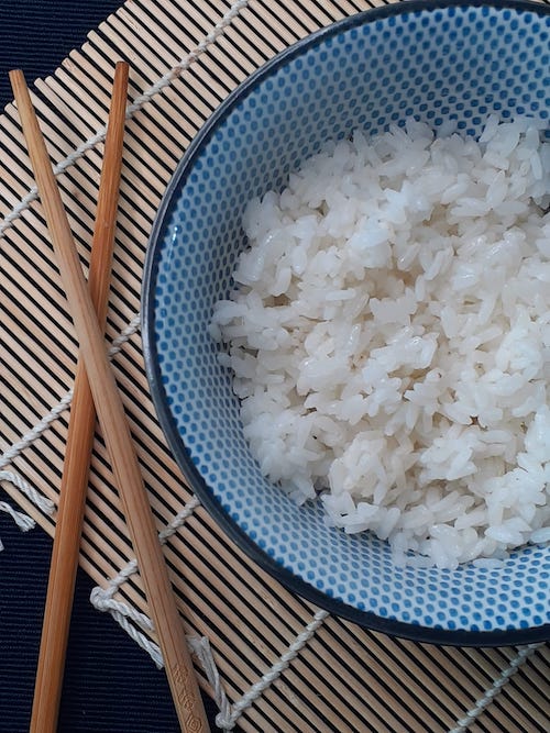 steamed rice