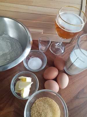 Ingredients for brown sugar pancakes