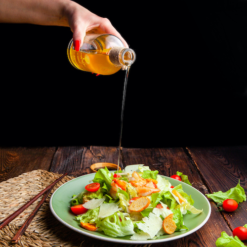 Pour in sesame oil