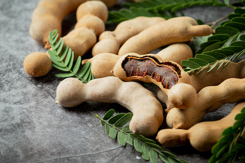 /tamarind pod and leaf