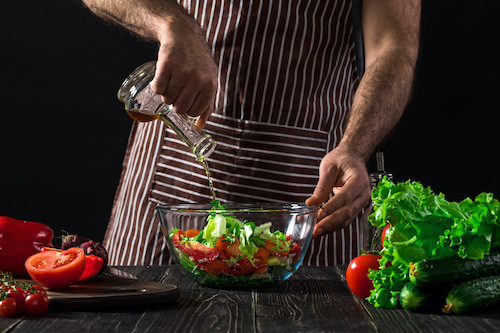 Cooking with hemp oil