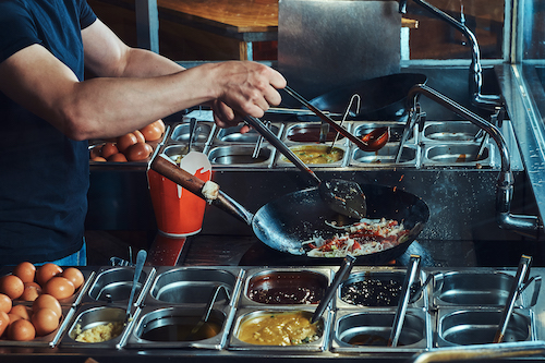 Wok cooking