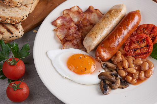 English breakfast plate