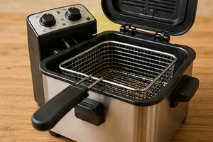 How do you clean a deep fryer
