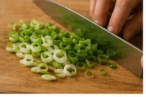 How to cut green onions